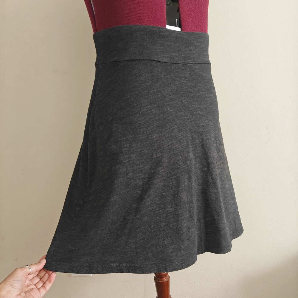 Columbia‎ Womens Charcoal A-Line Skirt Gray Heathered Knit Hiking Travel Small